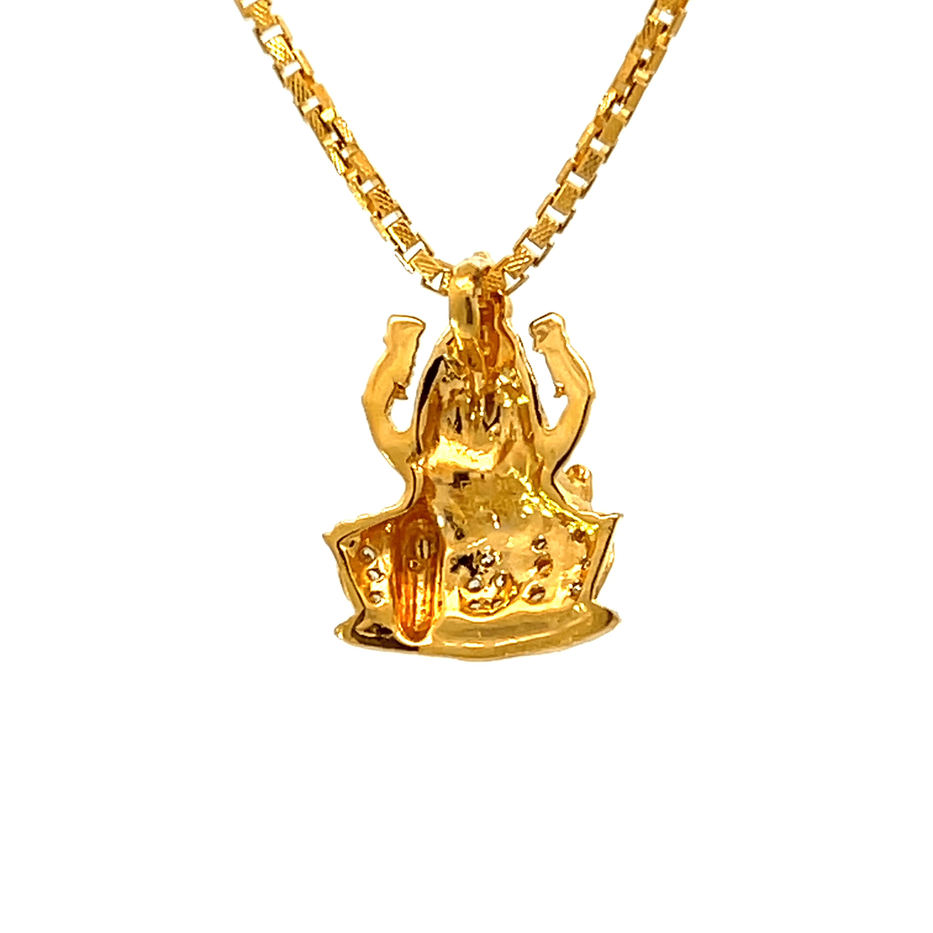 22K Yellow Gold Religious Lakshmi Small Pendants with gold weight of 3.56g