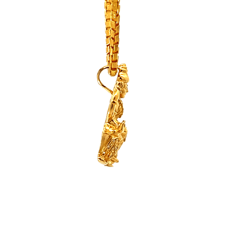 22K Yellow Gold Religious Lakshmi Small Pendants with gold weight of 3.56g