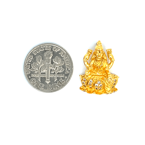 22K Yellow Gold Religious Lakshmi Small Pendants with gold weight of 3.56g