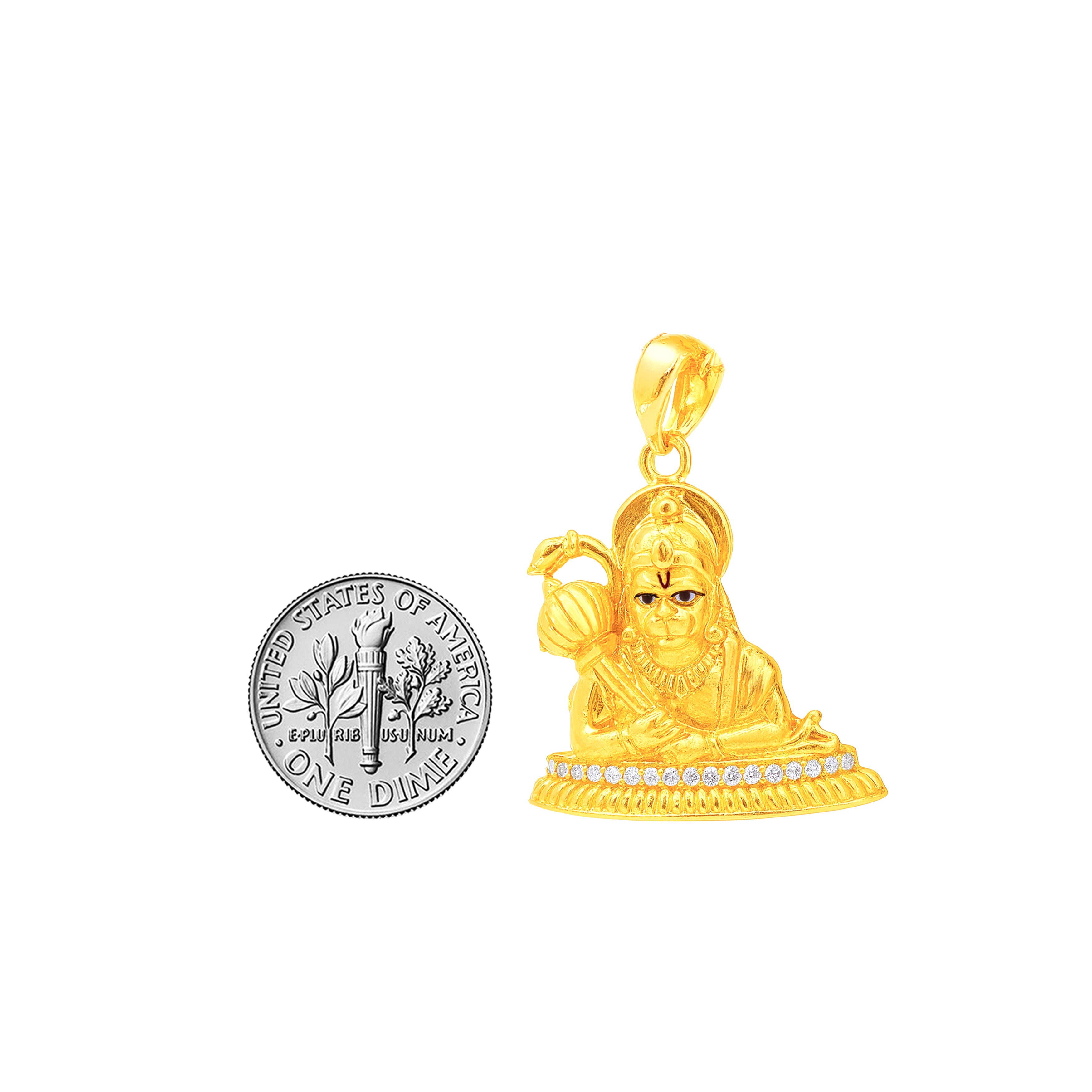 22K Gold Hanuman Pendant