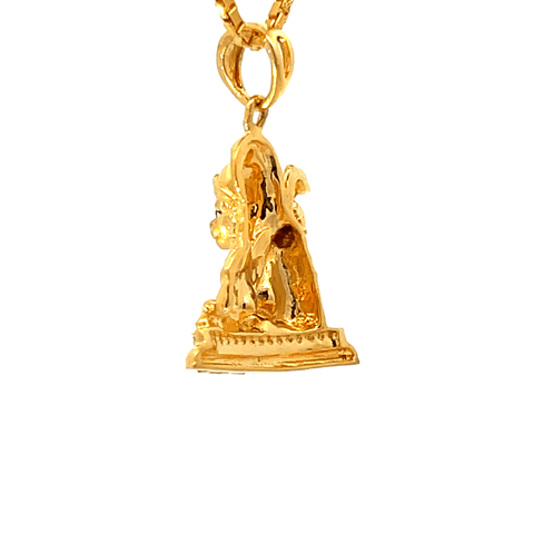 22K Yellow Gold Religious Hanuman Medium Pendants with gold weight of 5.54g