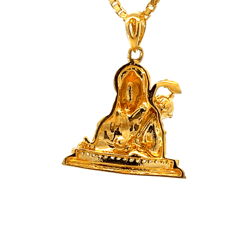 22K Yellow Gold Religious Hanuman Medium Pendants with gold weight of 5.54g