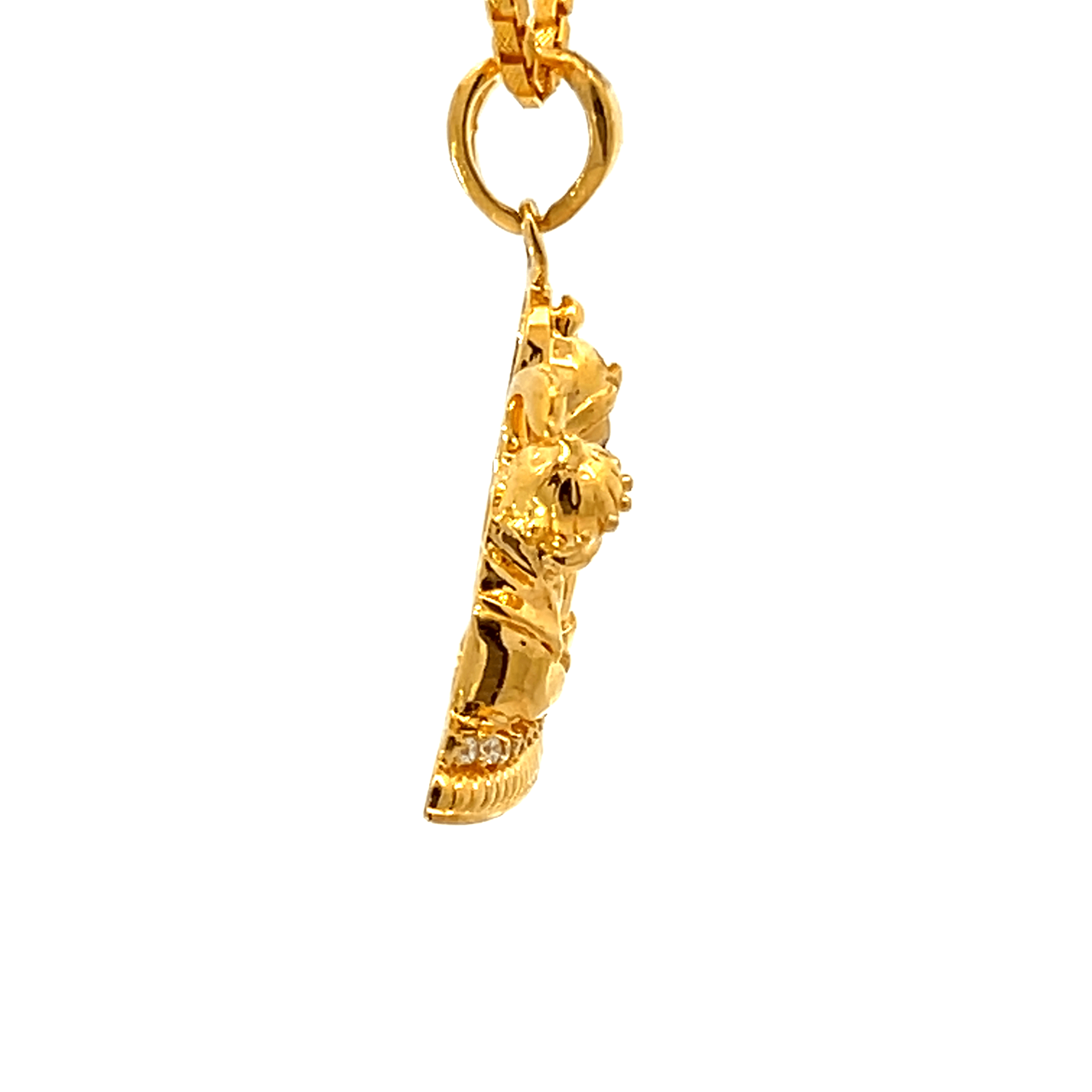 22K Yellow Gold Religious Hanuman Medium Pendants with gold weight of 5.54g