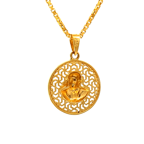 22K Yellow Gold Religious Sai Baba Medium Pendants with gold weight of 3.52g