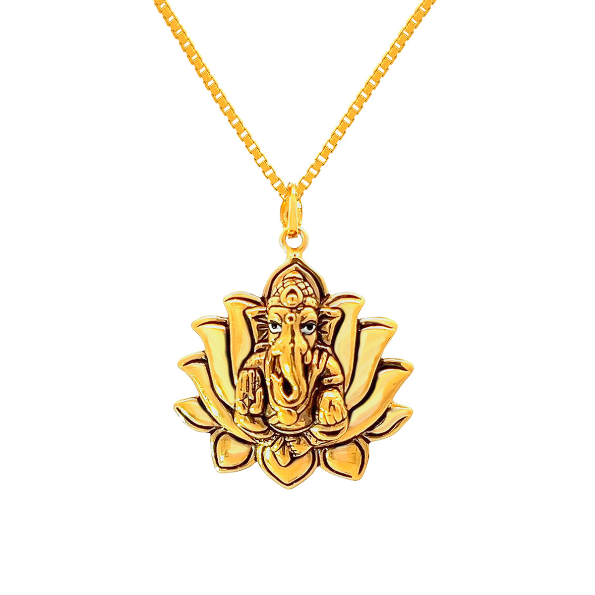 22K Yellow Gold Religious Ganesh Large Pendants with gold weight of 4.86g
