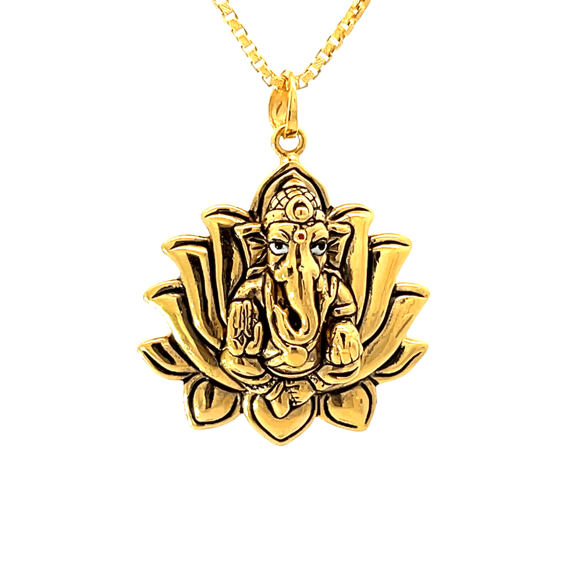 22K Yellow Gold Religious Ganesh Large Pendants with gold weight of 4.86g