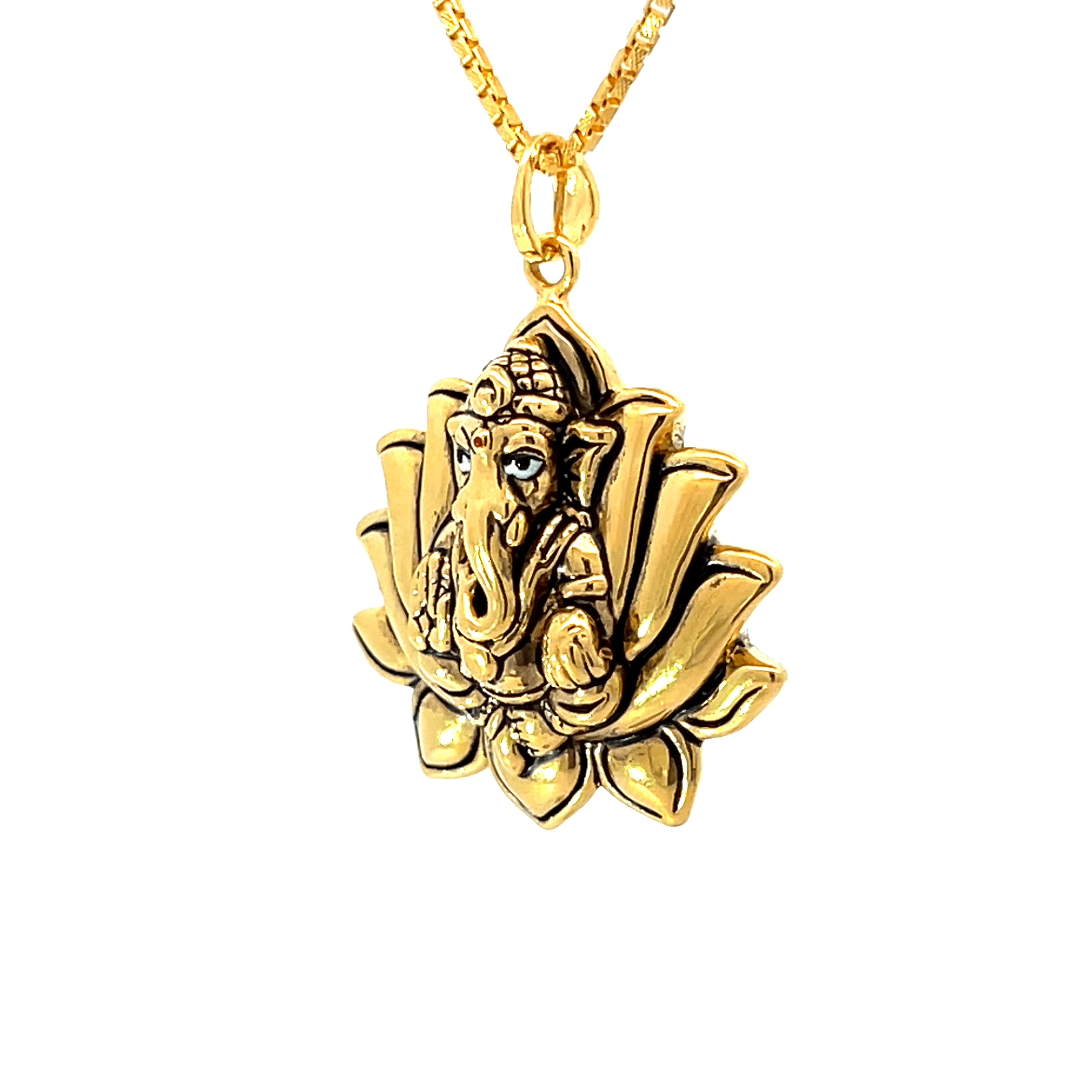 22K Yellow Gold Religious Ganesh Large Pendants with gold weight of 4.86g