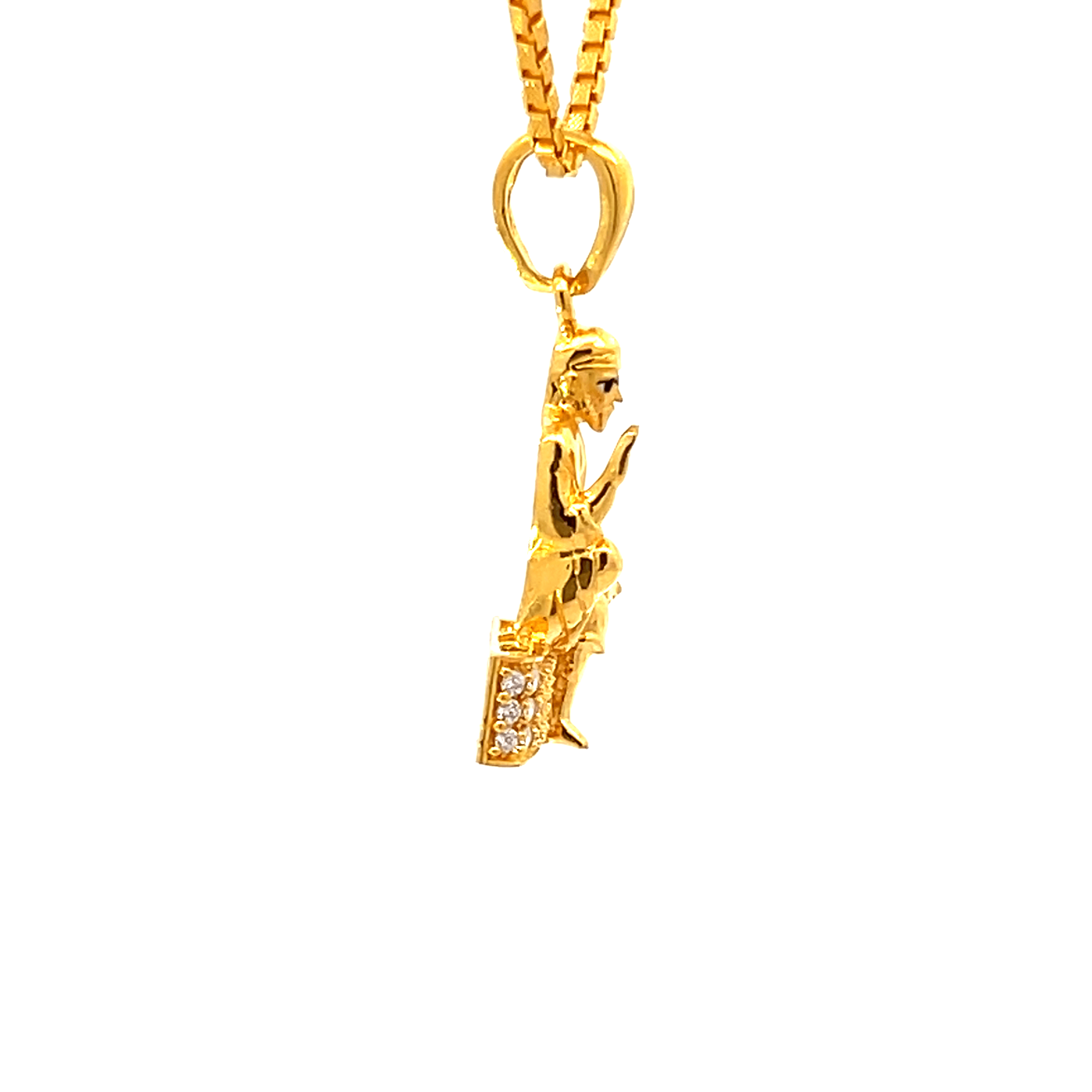 22K Yellow Gold Religious Sai Baba Medium Pendants with gold weight of 4.34g