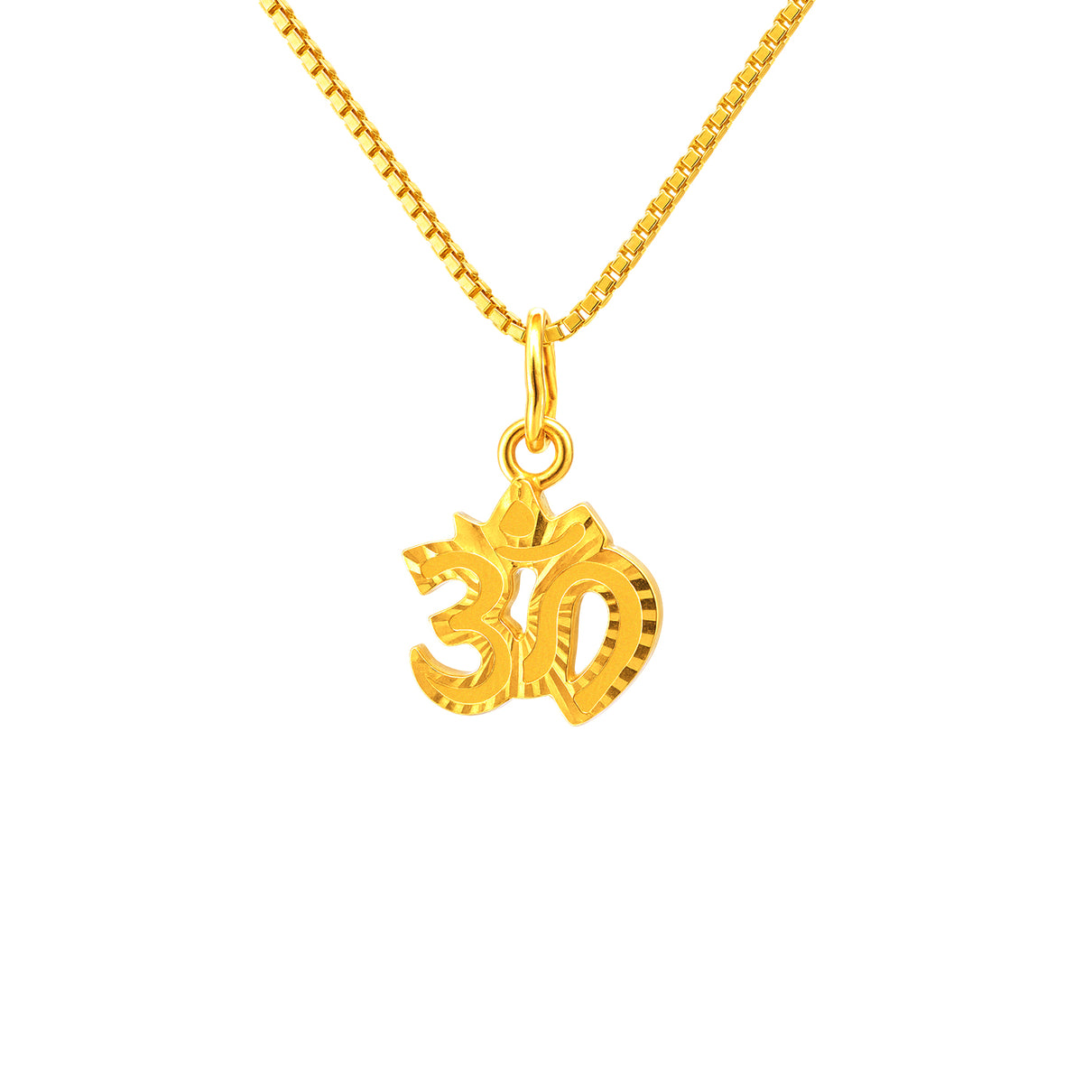 22K Yellow Gold Religious Om Small Pendants with gold weight of 1.07g