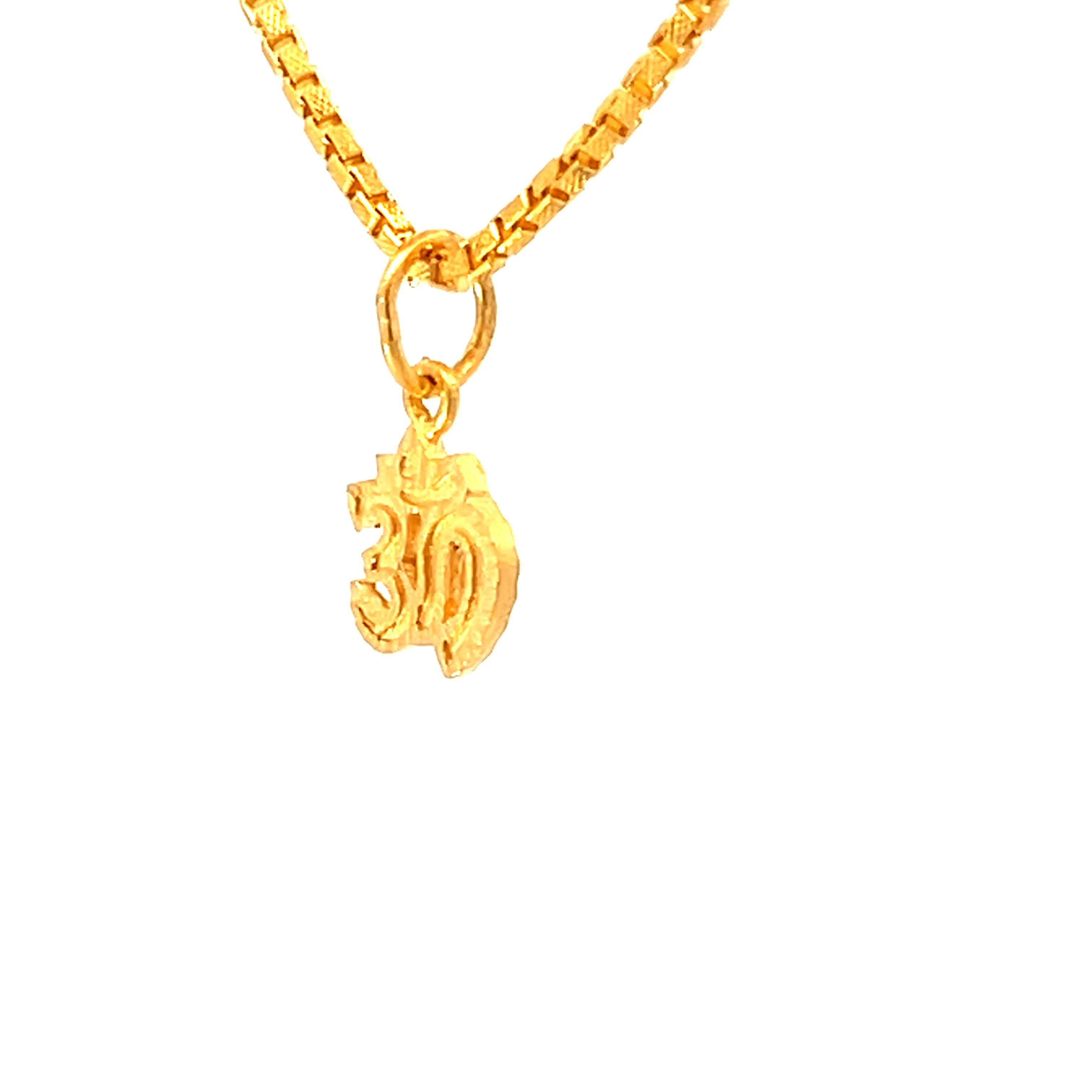 22K Yellow Gold Religious Om Small Pendants with gold weight of 1.07g