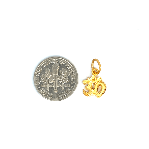 22K Yellow Gold Religious Om Small Pendants with gold weight of 1.07g