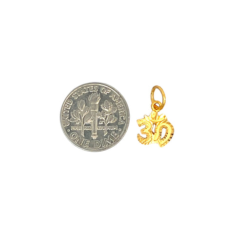22K Yellow Gold Religious Om Small Pendants with gold weight of 1.07g