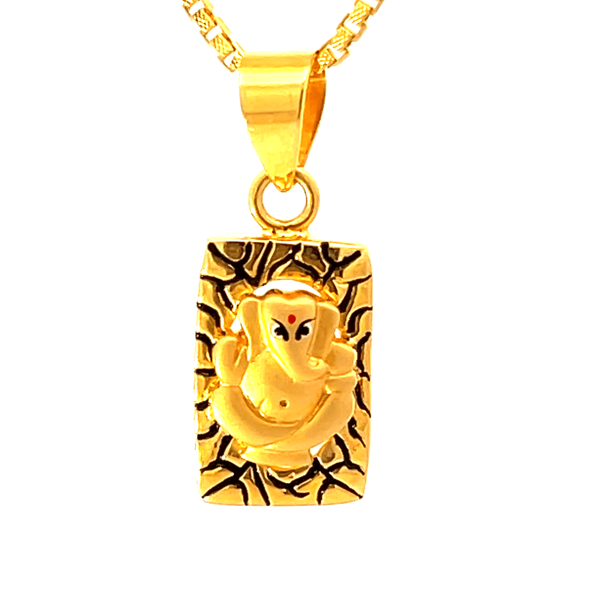 22K Yellow Gold Religious Ganesh Small Pendants with gold weight of 2.88g