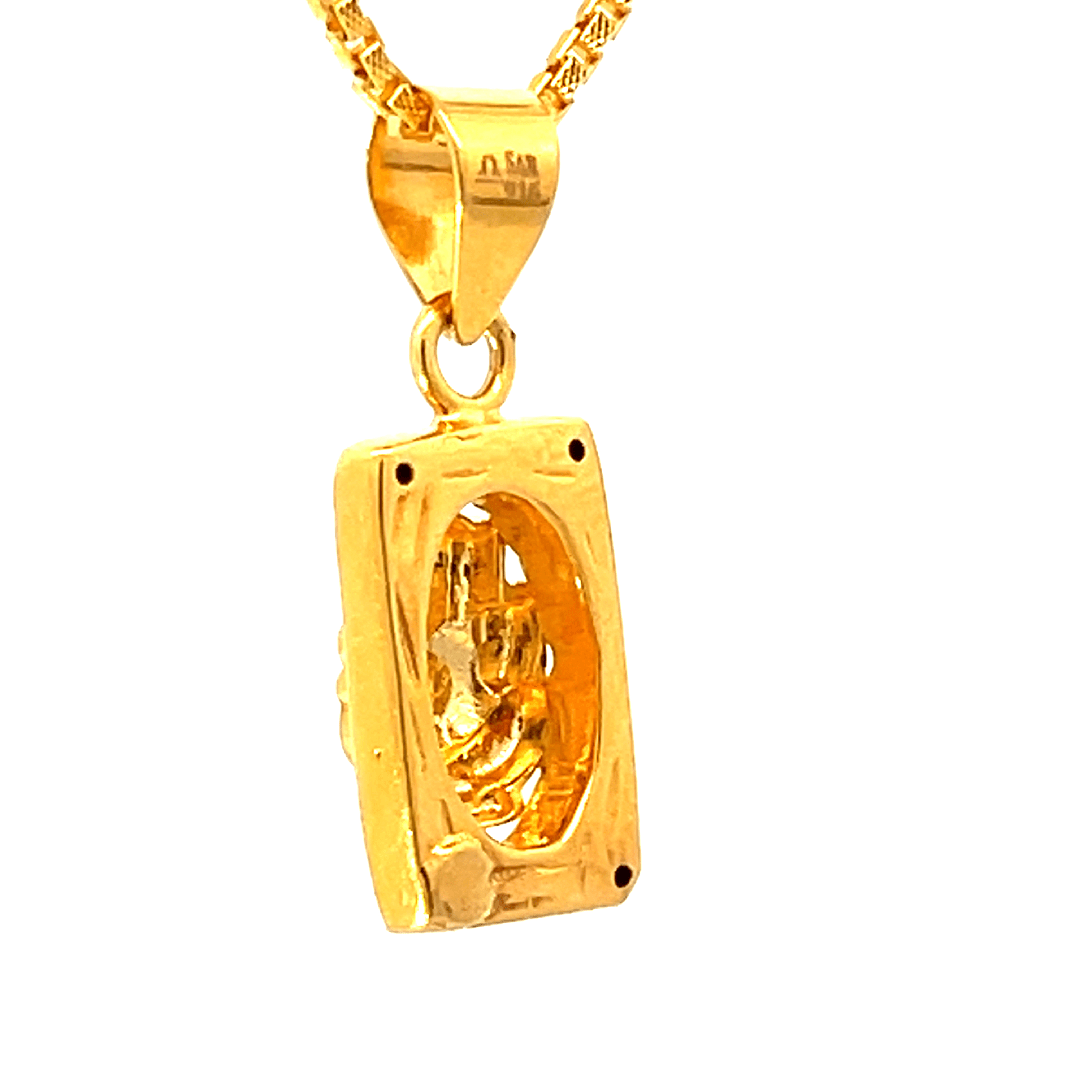 22K Yellow Gold Religious Ganesh Small Pendants with gold weight of 2.88g