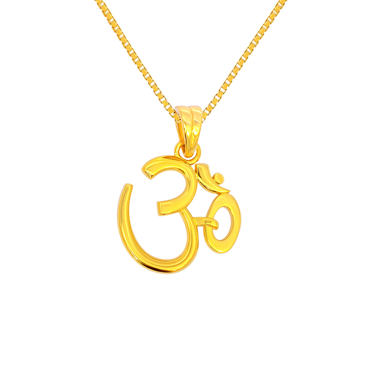 22K Yellow Gold Religious Om Medium Pendants with gold weight of 2.62g