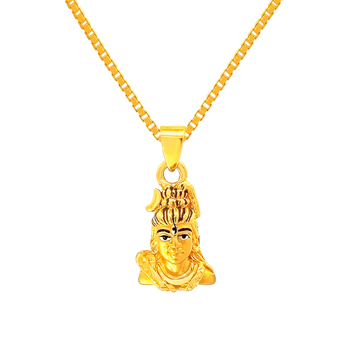 22K Yellow Gold Religious Shiva Small Pendant with gold weight of 2g