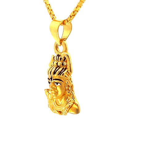 22K Yellow Gold Religious Vishnu Small Pendants with gold weight of 2g