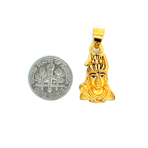 22K Yellow Gold Religious Vishnu Small Pendants with gold weight of 2g