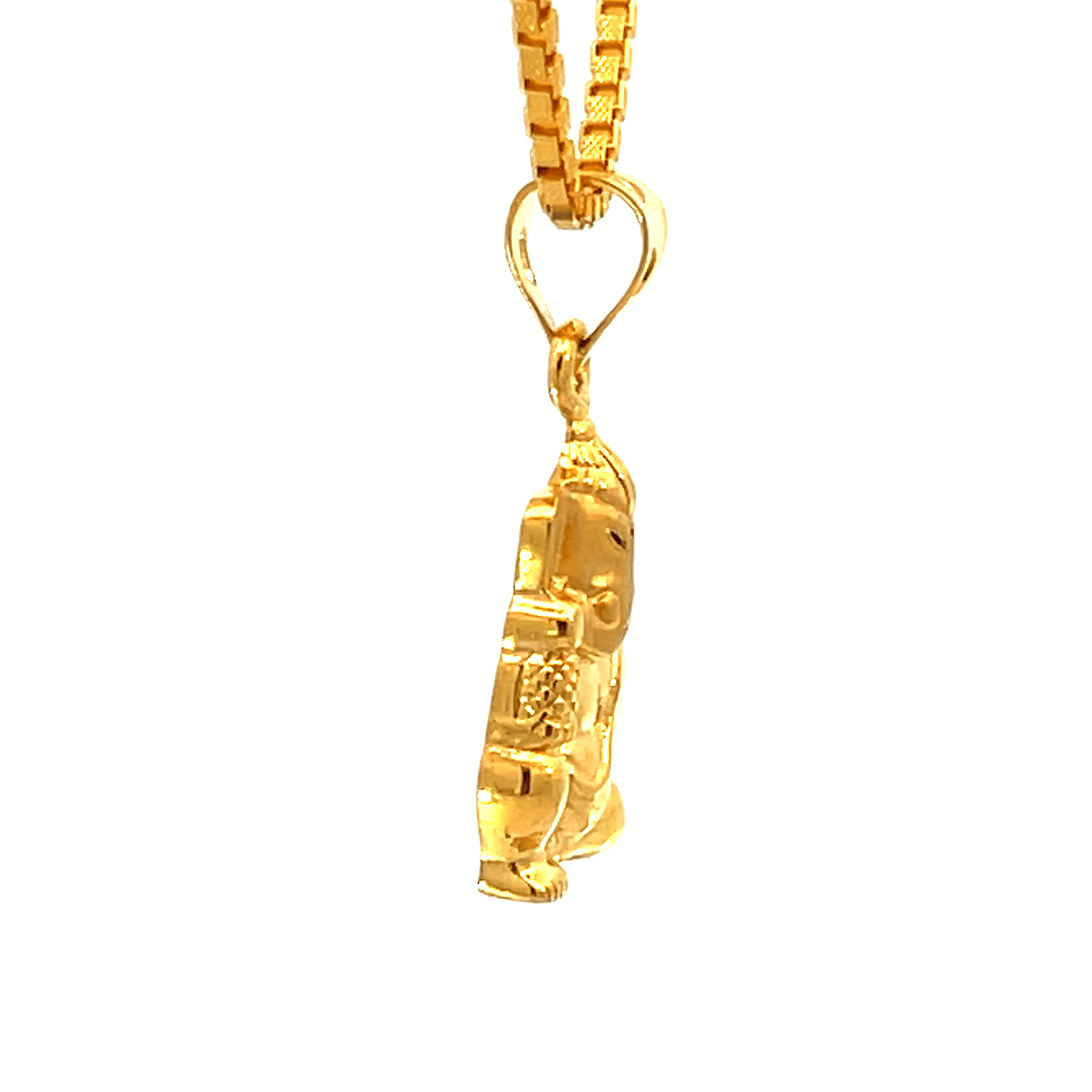 22K Yellow Gold Religious Ganesh Small Pendants with gold weight of 3.12g