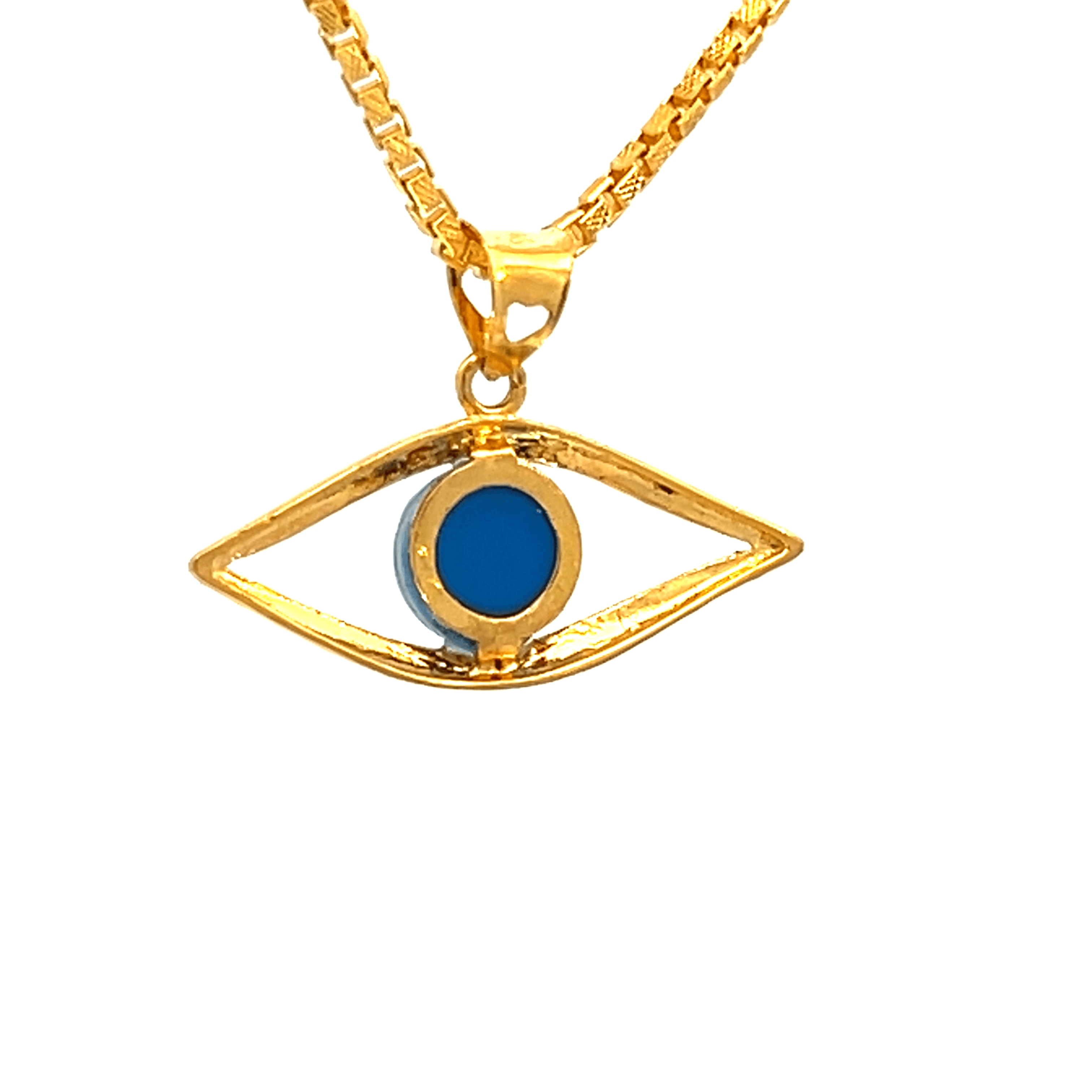 22K Yellow Gold Religious Evil Eye Medium Pendants with gold weight of 1.96g