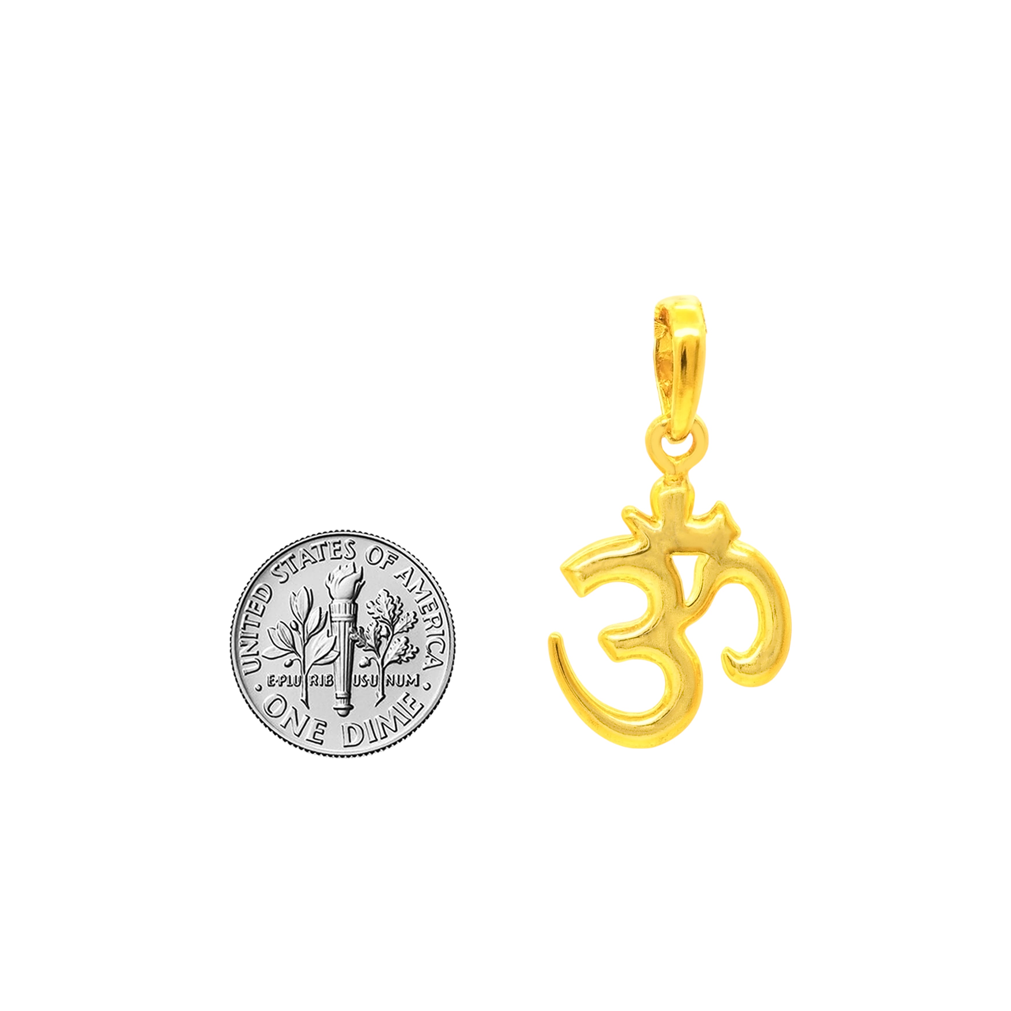 22K Yellow Gold Religious Om Medium Pendants with gold weight of 1.48g