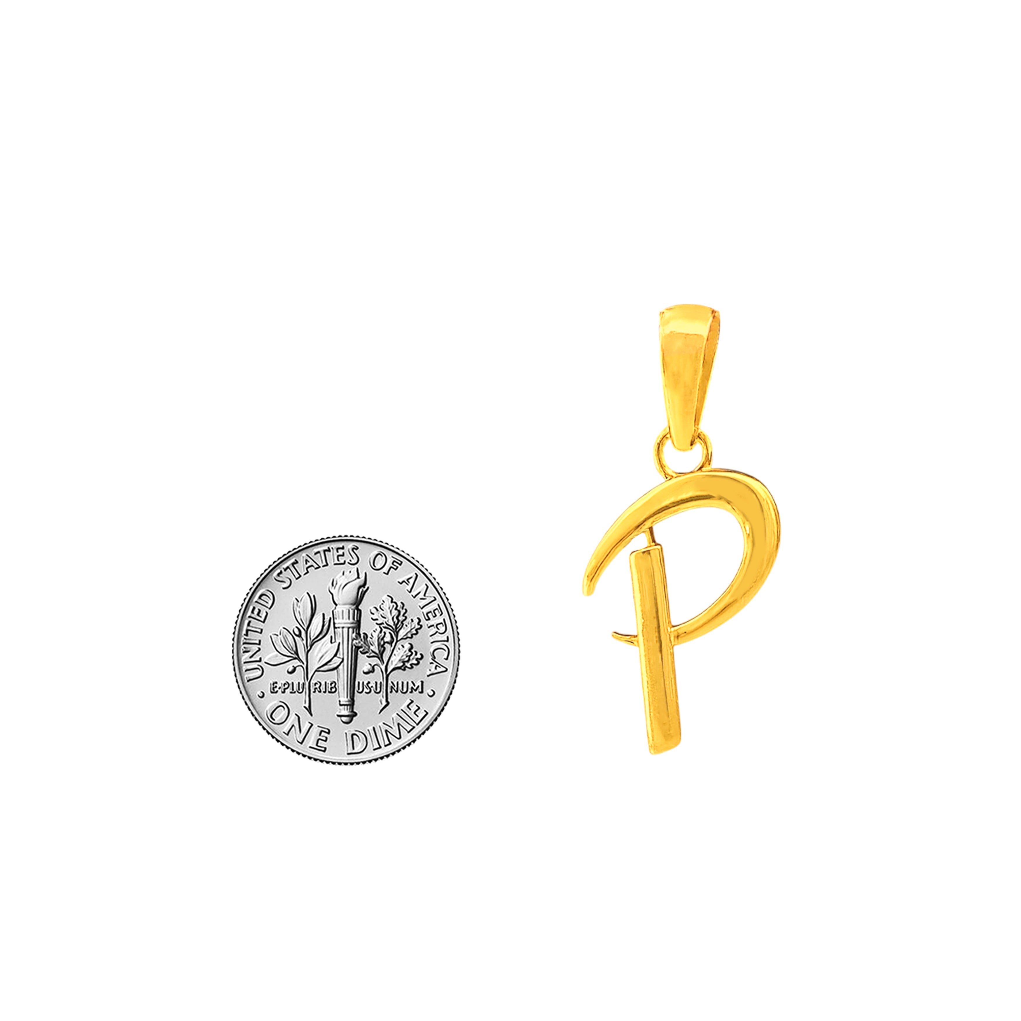 22K Yellow Gold Initial Initial P Pendants with gold weight of 1.45g