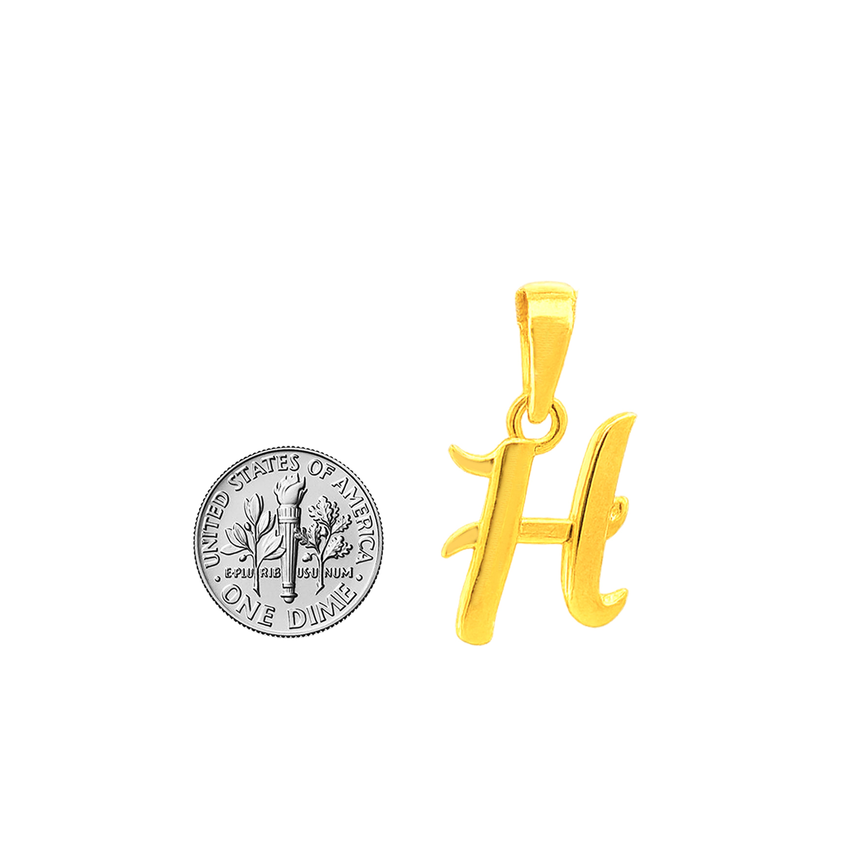 22K Yellow Gold Initial Initial H Pendants with gold weight of 1.48g