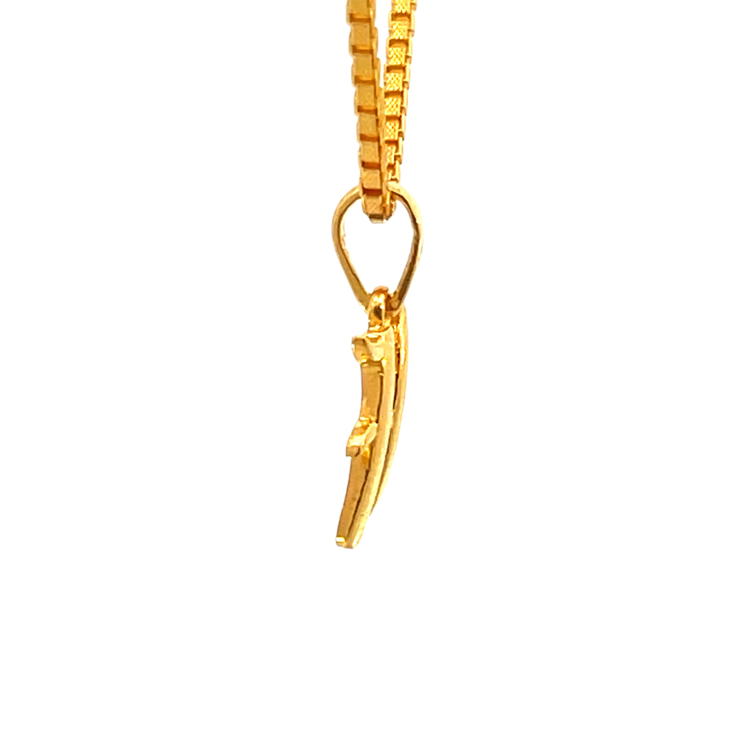 22K Yellow Gold Initial Initial H Pendants with gold weight of 1.48g