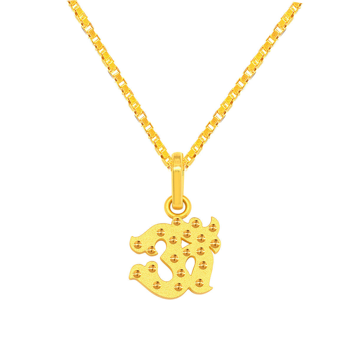 22K Gold OM Pendant with Bale