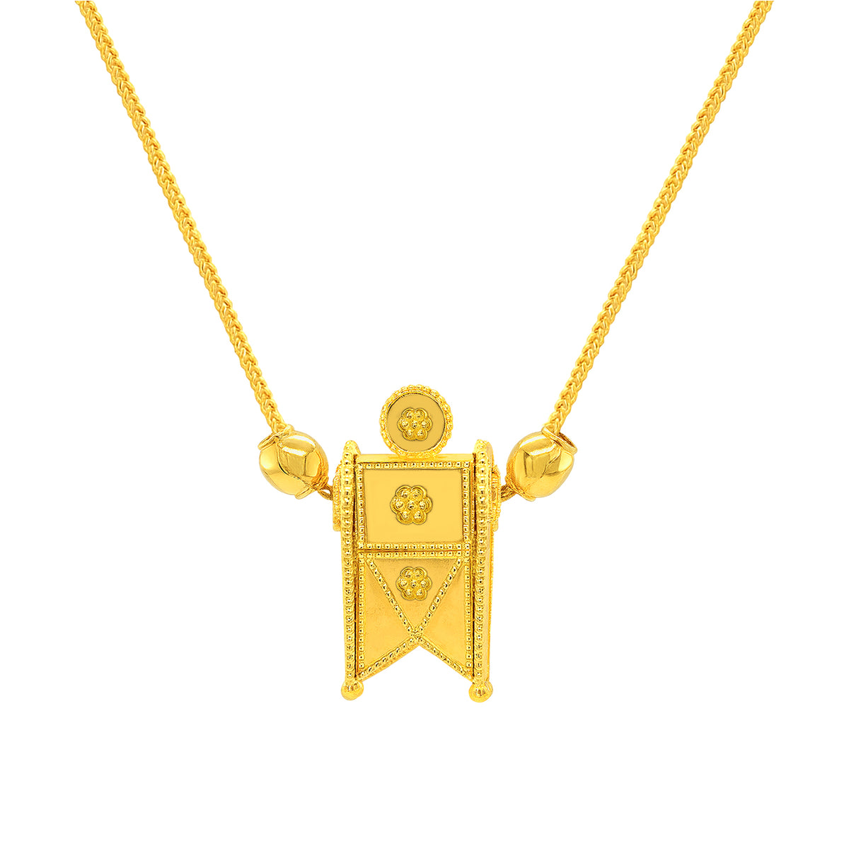 22K Gold 3-Piece Thali Pendant
