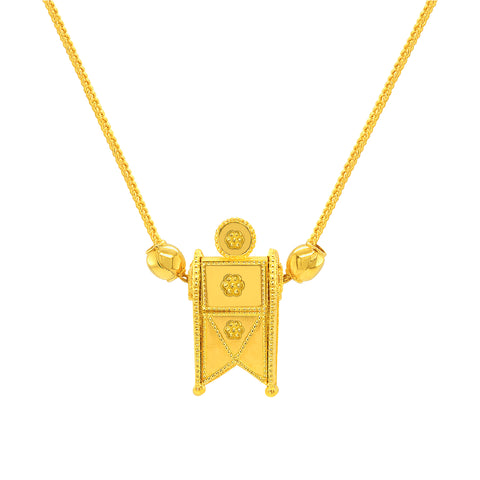 22K Yellow Gold Thali Large Pendants with gold weight of 9.18g