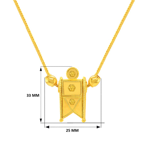 22K Yellow Gold Thali Large Pendants with gold weight of 9.18g