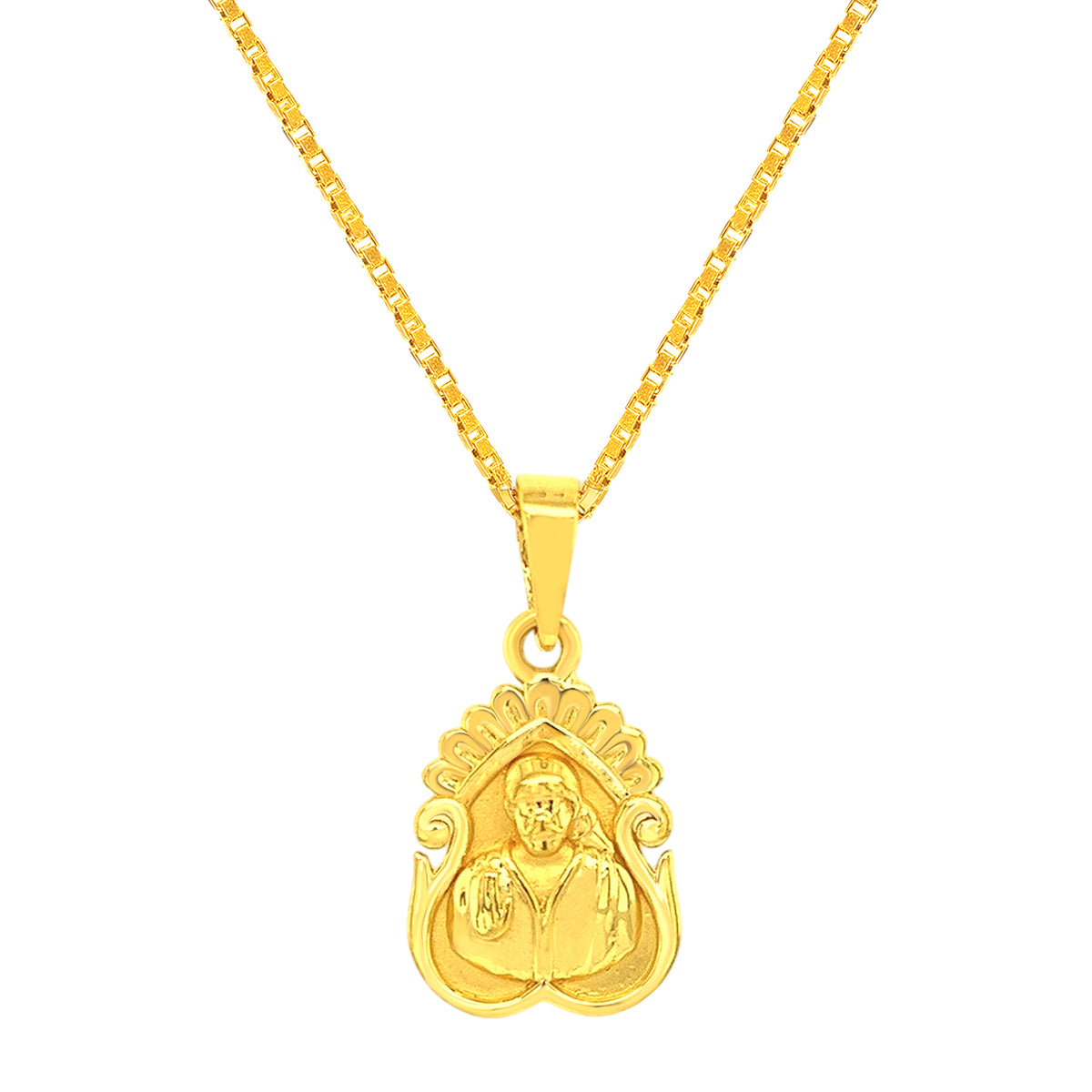 22K Gold Sai Baba Small Pendant