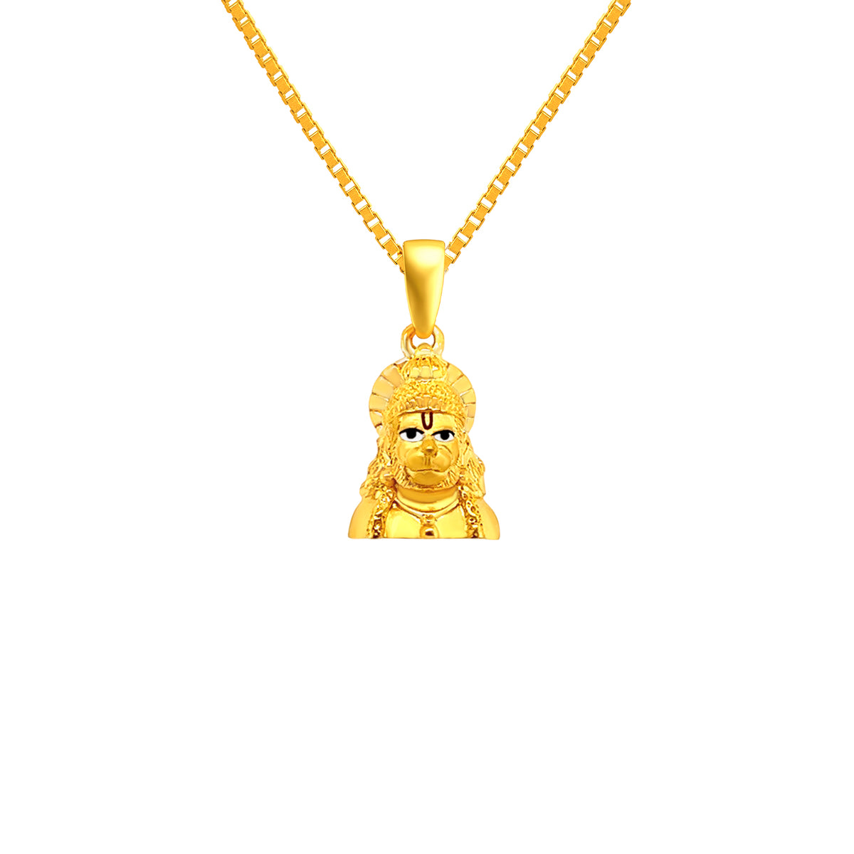 22K Gold Hanuman Bust Pendant