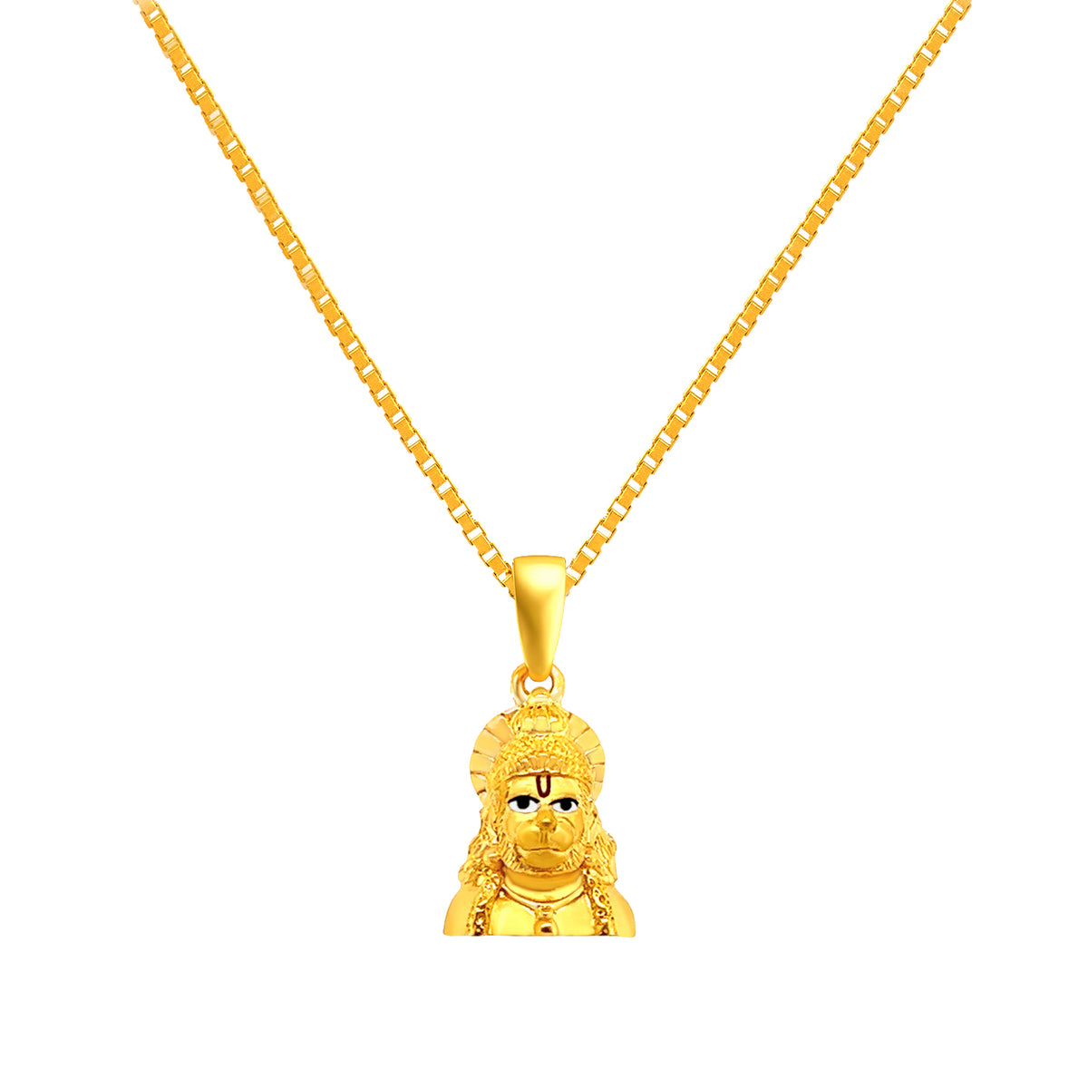 22K Gold Hanuman Bust Pendant