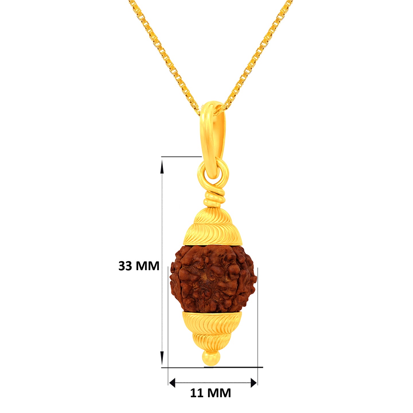 22K Gold Large Rudraksha Pendant