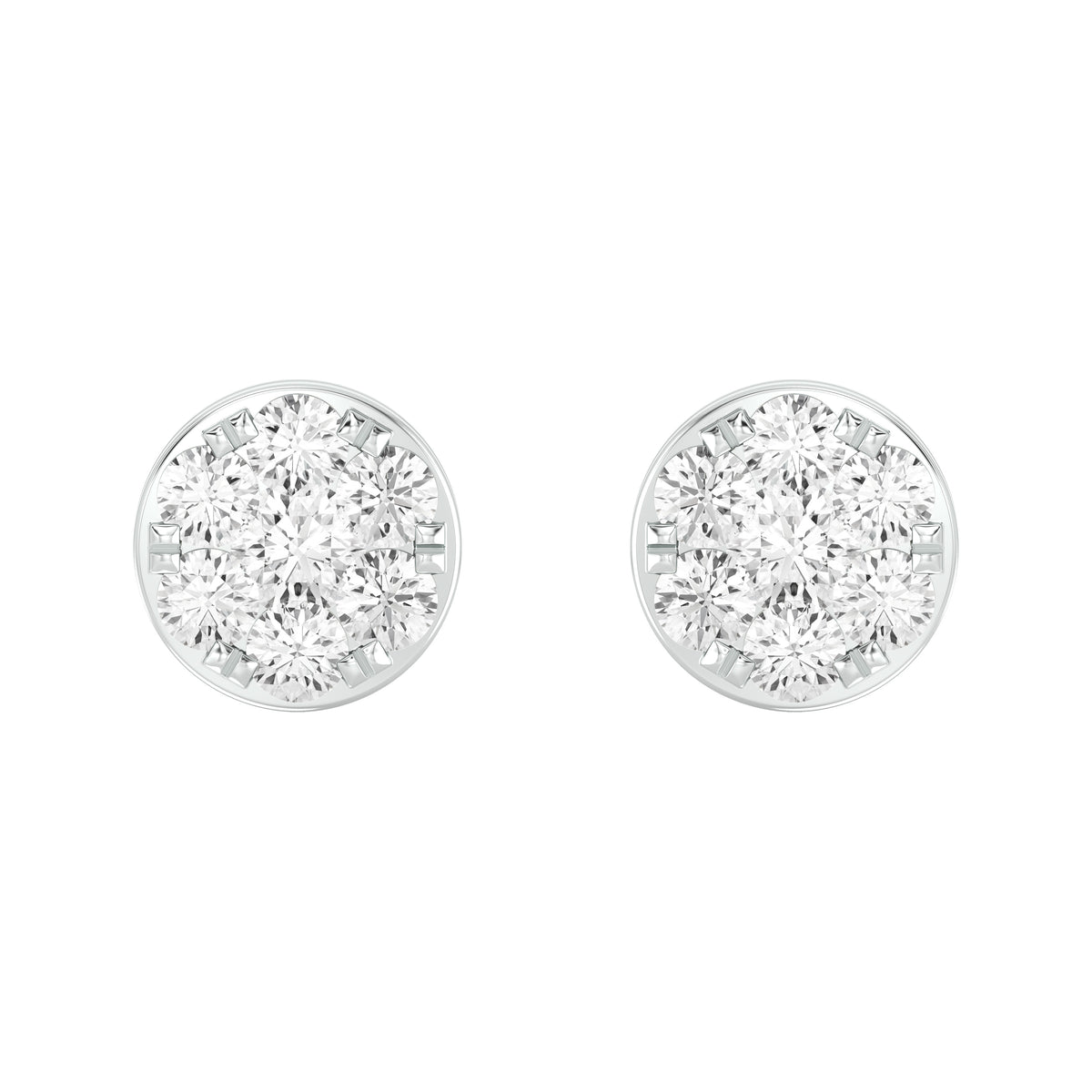 18k Yellow Gold and Diamond Stud with gold weight of 2.37g