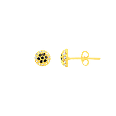 22K Yellow Cubic Zirconia Dainty Pendant and Earring Set