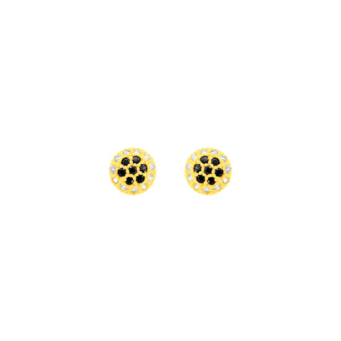 22K Yellow Cubic Zirconia Dainty Pendant and Earring Set