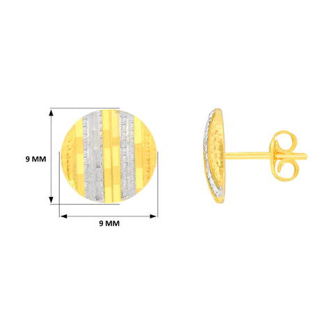 22K Two-Tone Gold Shimmering Pendant and Earrings Set
