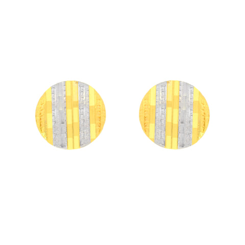22K Two-Tone Gold Shimmering Pendant and Earrings Set