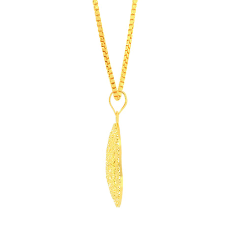 22K Yellow Gold Artistic Filligree Pendant and Earrings Set