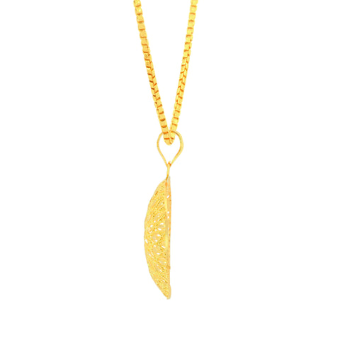 22K Yellow Gold Stunning Filligree Pendant and Earrings Set
