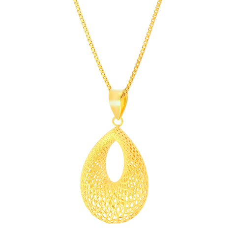 22K Yellow Gold Petite Pendant and Earrings Set
