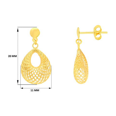 22K Yellow Gold Petite Pendant and Earrings Set