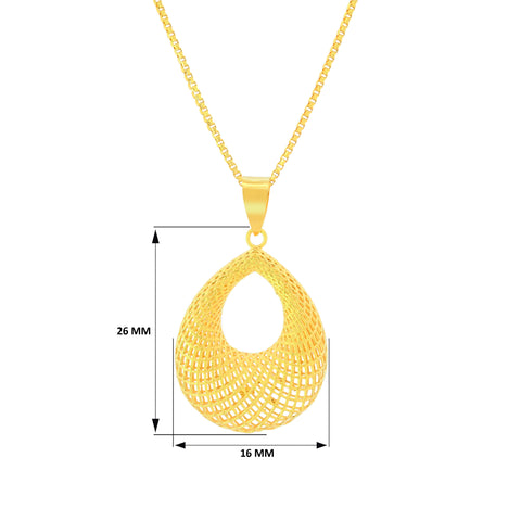 22K Yellow Gold Petite Pendant and Earrings Set