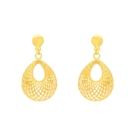 22K Yellow Gold Petite Pendant and Earrings Set