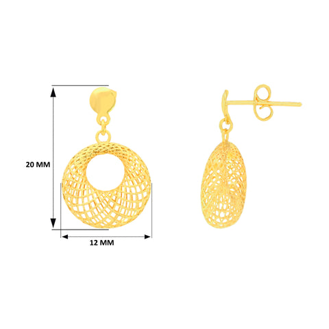 22K Yellow Gold Alluring Pendant and Earrings Set