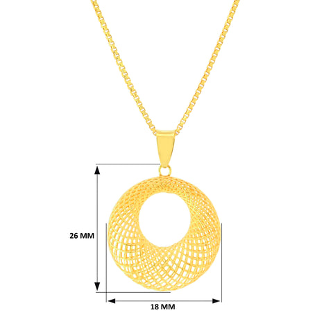 22K Yellow Gold Alluring Pendant and Earrings Set