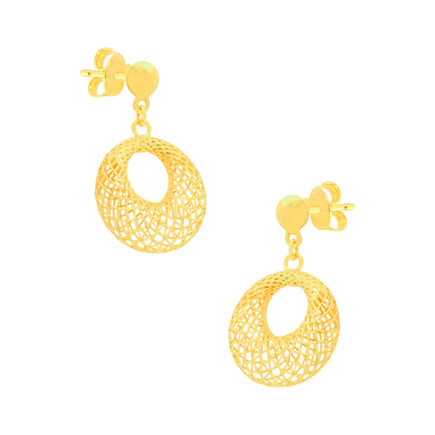22K Yellow Gold Alluring Pendant and Earrings Set